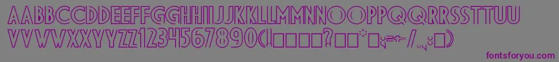 Dsdiplomaoutlinec Font – Purple Fonts on Gray Background