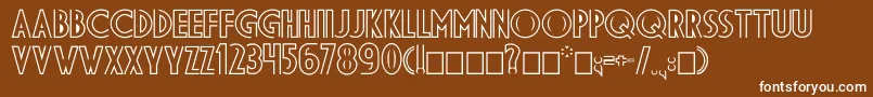 Dsdiplomaoutlinec Font – White Fonts on Brown Background