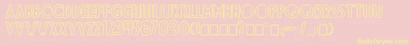 Dsdiplomaoutlinec Font – Yellow Fonts on Pink Background