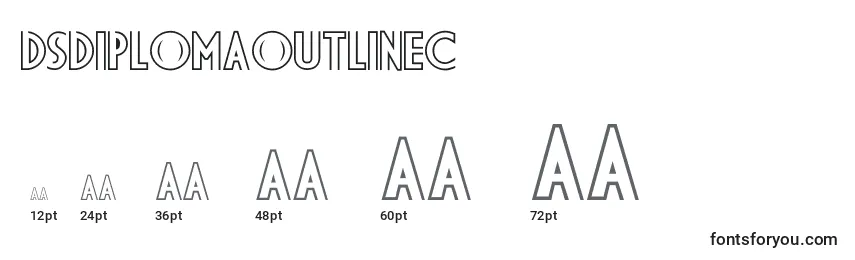 Размеры шрифта Dsdiplomaoutlinec