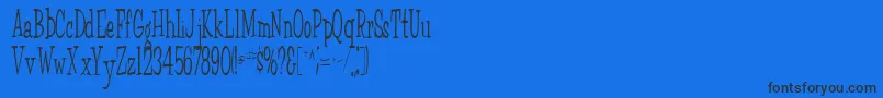 FairWeatherRegular Font – Black Fonts on Blue Background