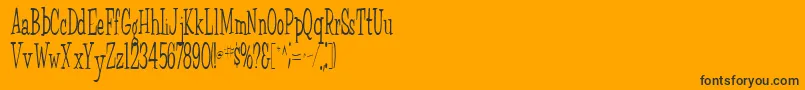 FairWeatherRegular Font – Black Fonts on Orange Background