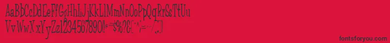 Police FairWeatherRegular – polices noires sur fond rouge