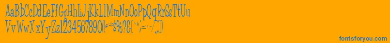 FairWeatherRegular Font – Blue Fonts on Orange Background