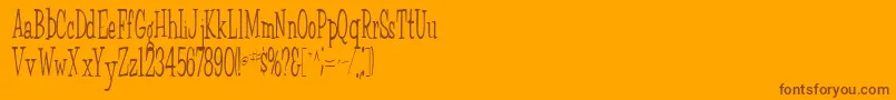 FairWeatherRegular Font – Brown Fonts on Orange Background