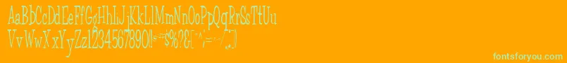 FairWeatherRegular Font – Green Fonts on Orange Background