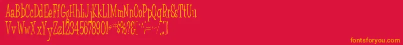 FairWeatherRegular Font – Orange Fonts on Red Background