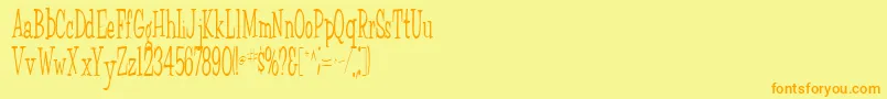 FairWeatherRegular Font – Orange Fonts on Yellow Background