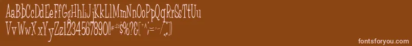 FairWeatherRegular Font – Pink Fonts on Brown Background