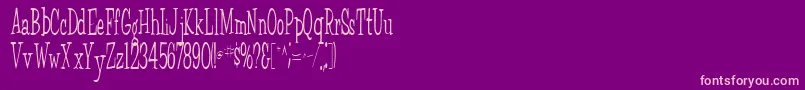 FairWeatherRegular Font – Pink Fonts on Purple Background