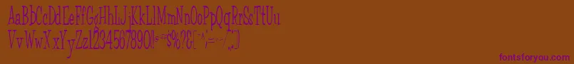 FairWeatherRegular Font – Purple Fonts on Brown Background