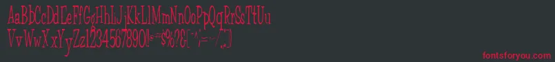 FairWeatherRegular Font – Red Fonts on Black Background