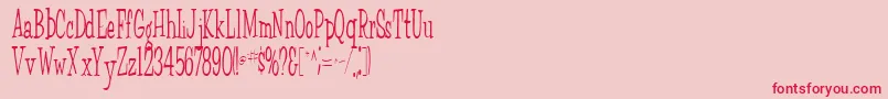 FairWeatherRegular Font – Red Fonts on Pink Background