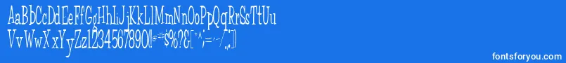 FairWeatherRegular-Schriftart – Weiße Schriften auf blauem Hintergrund