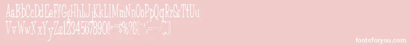 FairWeatherRegular-Schriftart – Weiße Schriften auf rosa Hintergrund