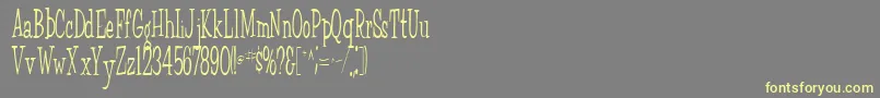 FairWeatherRegular Font – Yellow Fonts on Gray Background