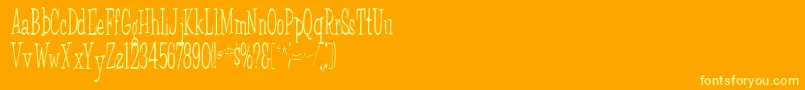 FairWeatherRegular Font – Yellow Fonts on Orange Background