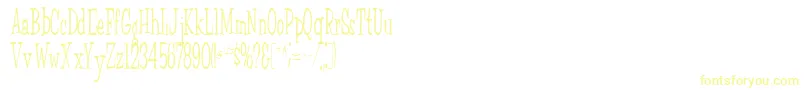 FairWeatherRegular Font – Yellow Fonts on White Background