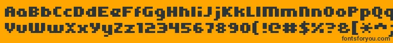 Kroeger0565 Font – Black Fonts on Orange Background