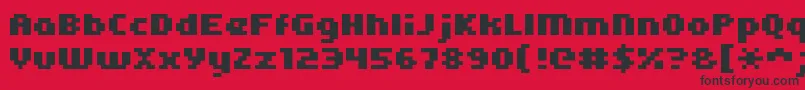 Kroeger0565 Font – Black Fonts on Red Background
