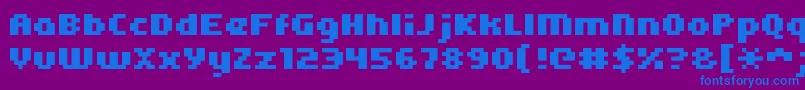 Kroeger0565 Font – Blue Fonts on Purple Background