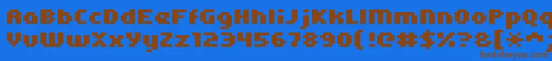 Kroeger0565 Font – Brown Fonts on Blue Background