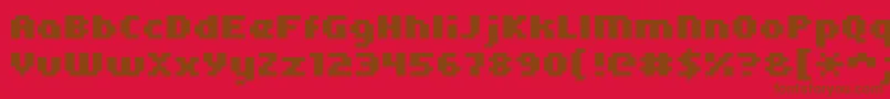 Kroeger0565 Font – Brown Fonts on Red Background
