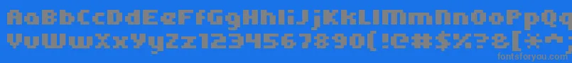 Kroeger0565 Font – Gray Fonts on Blue Background