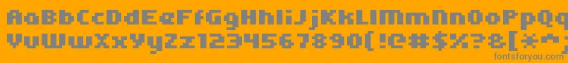 Kroeger0565 Font – Gray Fonts on Orange Background