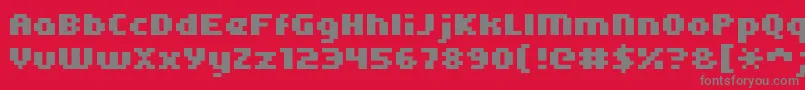 Kroeger0565 Font – Gray Fonts on Red Background