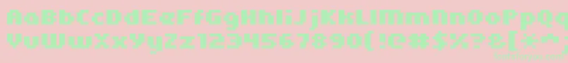 Kroeger0565 Font – Green Fonts on Pink Background