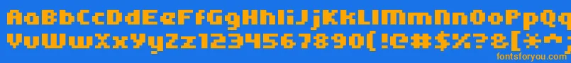 Kroeger0565 Font – Orange Fonts on Blue Background