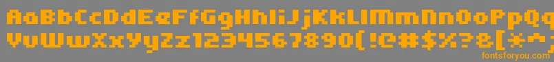 Kroeger0565 Font – Orange Fonts on Gray Background