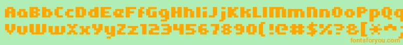 Kroeger0565 Font – Orange Fonts on Green Background