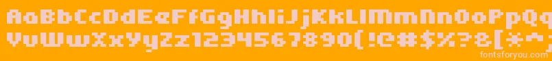 Kroeger0565 Font – Pink Fonts on Orange Background