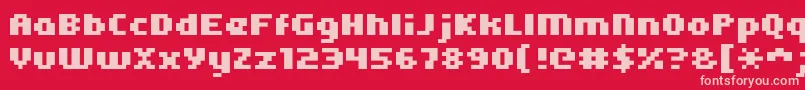 Kroeger0565 Font – Pink Fonts on Red Background