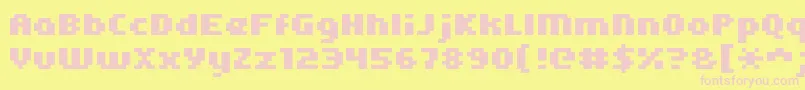 Kroeger0565 Font – Pink Fonts on Yellow Background