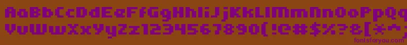 Kroeger0565 Font – Purple Fonts on Brown Background