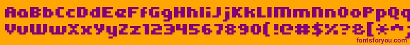 Kroeger0565 Font – Purple Fonts on Orange Background