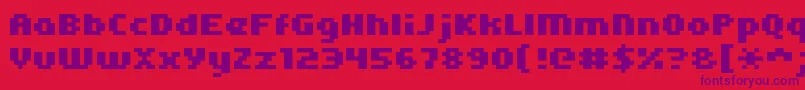 フォントKroeger0565 – 赤い背景に紫のフォント