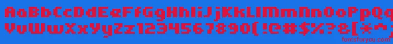 Kroeger0565 Font – Red Fonts on Blue Background