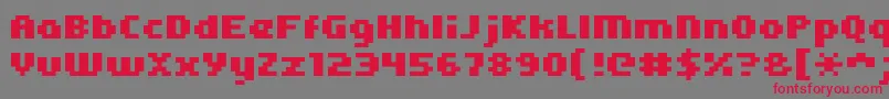 Kroeger0565 Font – Red Fonts on Gray Background