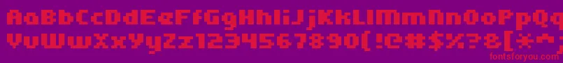 Kroeger0565-fontti – punaiset fontit violetilla taustalla