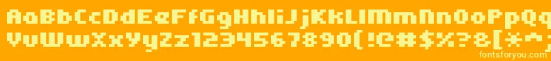 Kroeger0565 Font – Yellow Fonts on Orange Background