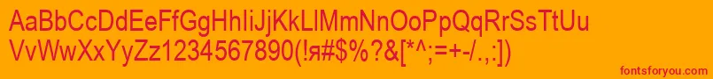 Ariac Font – Red Fonts on Orange Background