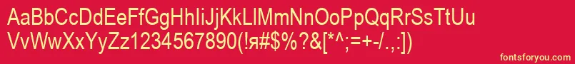 Ariac Font – Yellow Fonts on Red Background