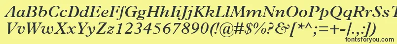 TerminusSsiSemiBoldItalic Font – Black Fonts on Yellow Background