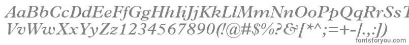 TerminusSsiSemiBoldItalic-Schriftart – Graue Schriften