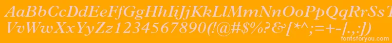 More about TerminusSsiSemiBoldItalic Font TerminusSsiSemiBoldItalic Font – Pink Fonts on Orange Background