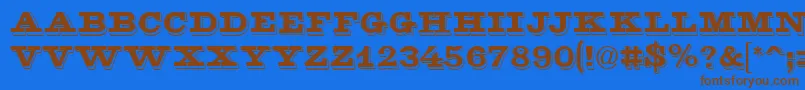 Laminacapsssk Font – Brown Fonts on Blue Background